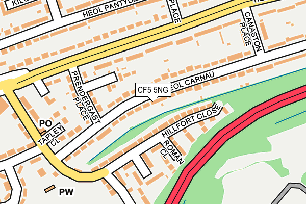 CF5 5NG map - OS OpenMap – Local (Ordnance Survey)