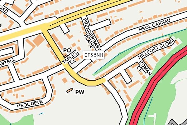 CF5 5NH map - OS OpenMap – Local (Ordnance Survey)