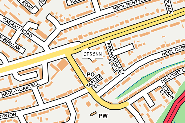 CF5 5NN map - OS OpenMap – Local (Ordnance Survey)