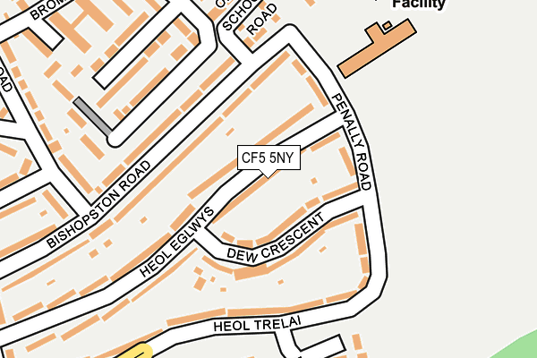 CF5 5NY map - OS OpenMap – Local (Ordnance Survey)