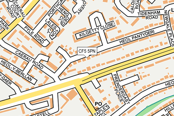 CF5 5PN map - OS OpenMap – Local (Ordnance Survey)