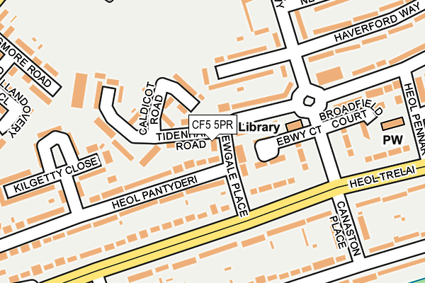 CF5 5PR map - OS OpenMap – Local (Ordnance Survey)