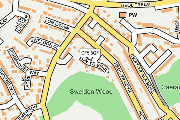 CF5 5QF map - OS OpenMap – Local (Ordnance Survey)