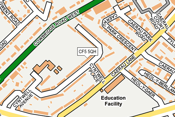 CF5 5QH map - OS OpenMap – Local (Ordnance Survey)
