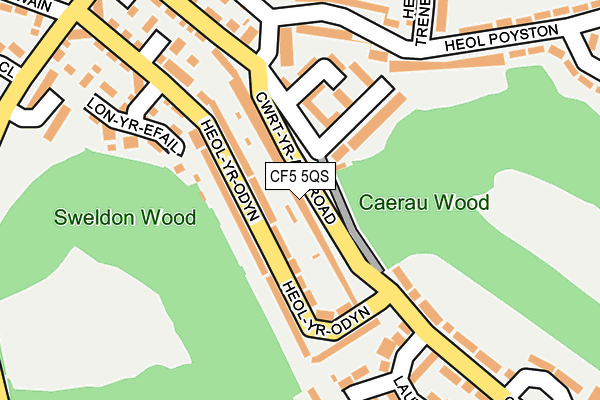 CF5 5QS map - OS OpenMap – Local (Ordnance Survey)