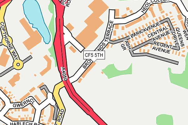 CF5 5TH map - OS OpenMap – Local (Ordnance Survey)