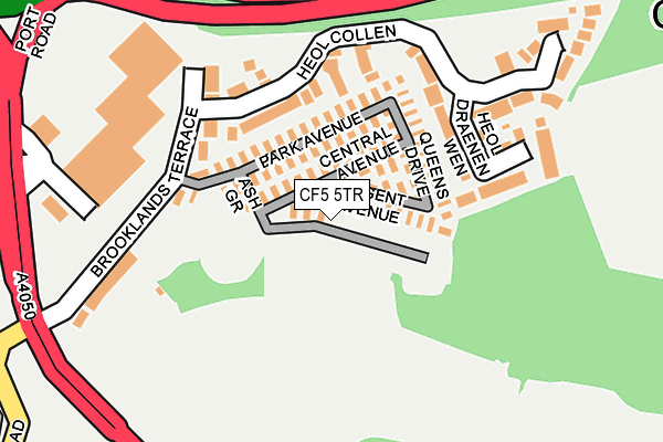 CF5 5TR map - OS OpenMap – Local (Ordnance Survey)