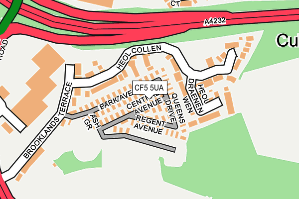 CF5 5UA map - OS OpenMap – Local (Ordnance Survey)