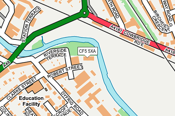 CF5 5XA map - OS OpenMap – Local (Ordnance Survey)