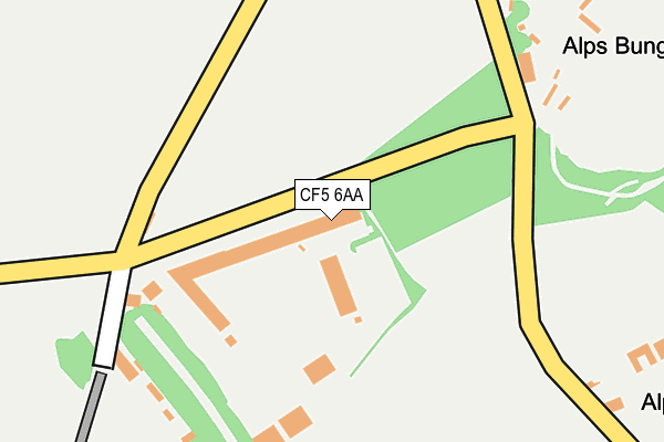 CF5 6AA map - OS OpenMap – Local (Ordnance Survey)