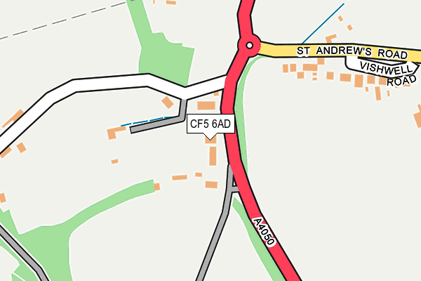 CF5 6AD map - OS OpenMap – Local (Ordnance Survey)