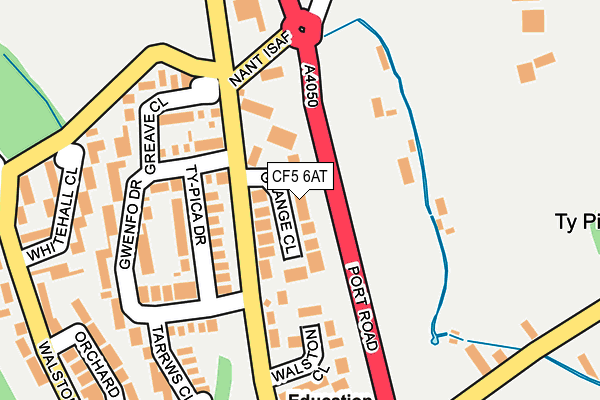CF5 6AT map - OS OpenMap – Local (Ordnance Survey)