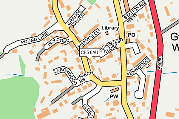 CF5 6AU map - OS OpenMap – Local (Ordnance Survey)