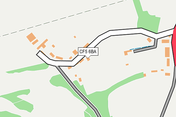 CF5 6BA map - OS OpenMap – Local (Ordnance Survey)