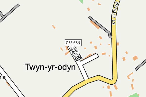 CF5 6BN map - OS OpenMap – Local (Ordnance Survey)