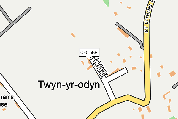 CF5 6BP map - OS OpenMap – Local (Ordnance Survey)