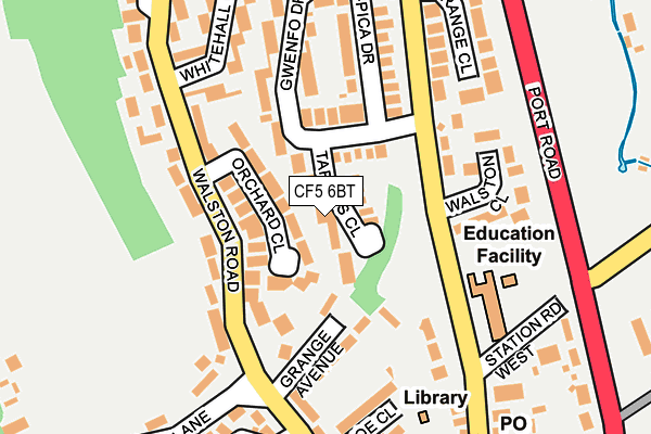 CF5 6BT map - OS OpenMap – Local (Ordnance Survey)