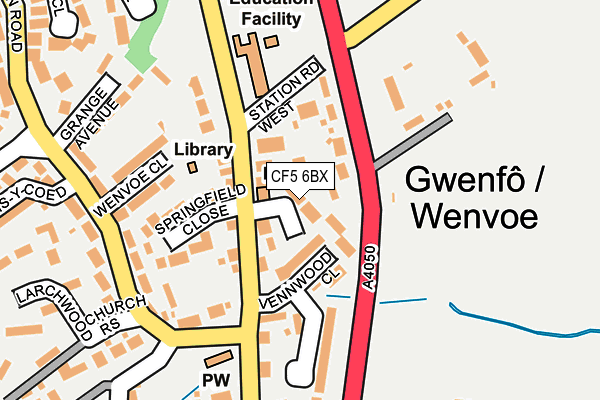 CF5 6BX map - OS OpenMap – Local (Ordnance Survey)