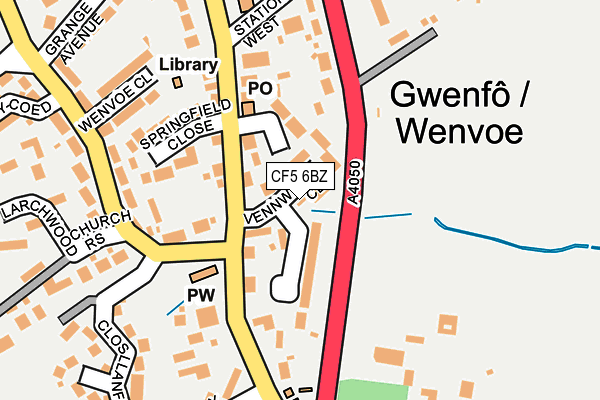 CF5 6BZ map - OS OpenMap – Local (Ordnance Survey)