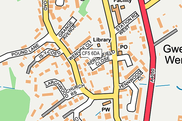 CF5 6DA map - OS OpenMap – Local (Ordnance Survey)