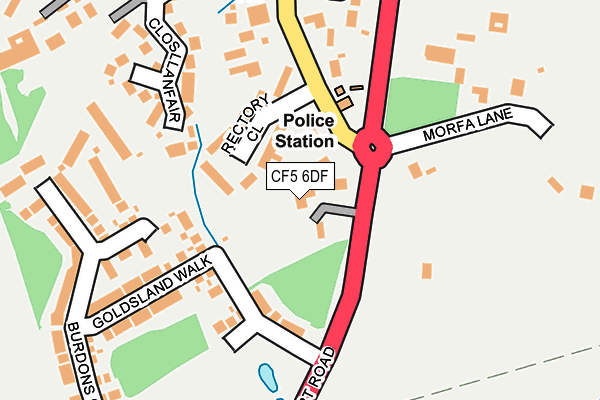 CF5 6DF map - OS OpenMap – Local (Ordnance Survey)