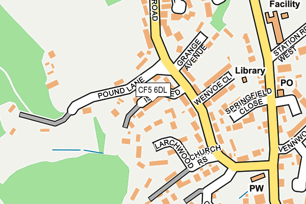 CF5 6DL map - OS OpenMap – Local (Ordnance Survey)