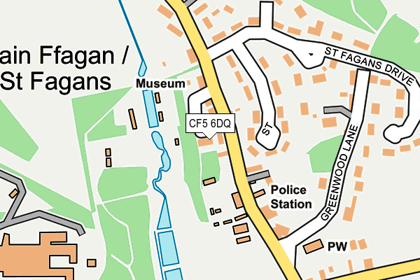 CF5 6DQ map - OS OpenMap – Local (Ordnance Survey)