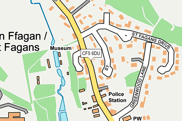 CF5 6DU map - OS OpenMap – Local (Ordnance Survey)