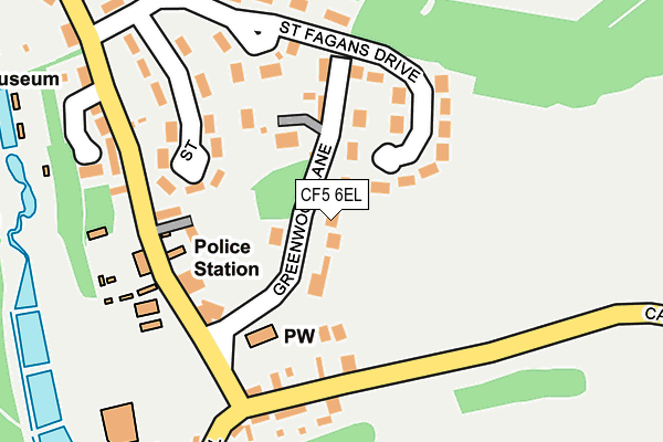 CF5 6EL map - OS OpenMap – Local (Ordnance Survey)