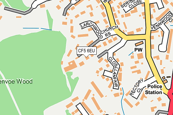 CF5 6EU map - OS OpenMap – Local (Ordnance Survey)