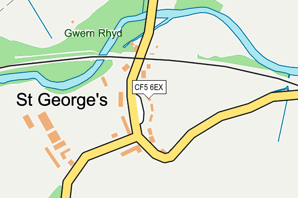 CF5 6EX map - OS OpenMap – Local (Ordnance Survey)