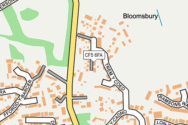 CF5 6FA map - OS OpenMap – Local (Ordnance Survey)