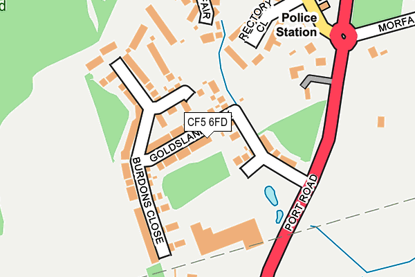 CF5 6FD map - OS OpenMap – Local (Ordnance Survey)