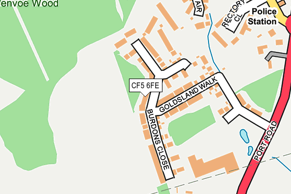 CF5 6FE map - OS OpenMap – Local (Ordnance Survey)