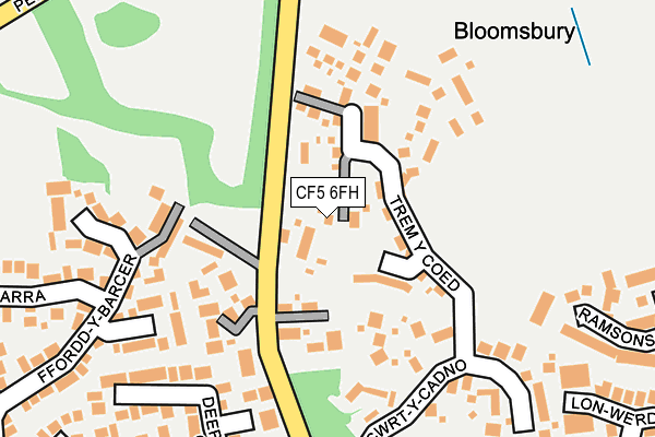 CF5 6FH map - OS OpenMap – Local (Ordnance Survey)