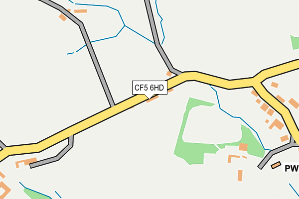 CF5 6HD map - OS OpenMap – Local (Ordnance Survey)