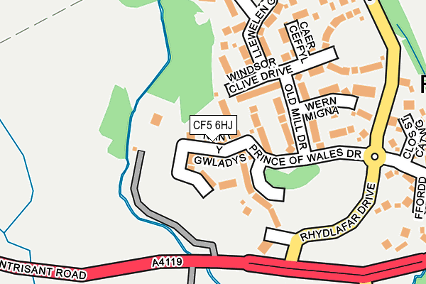 CF5 6HJ map - OS OpenMap – Local (Ordnance Survey)