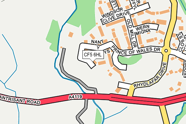 CF5 6HL map - OS OpenMap – Local (Ordnance Survey)