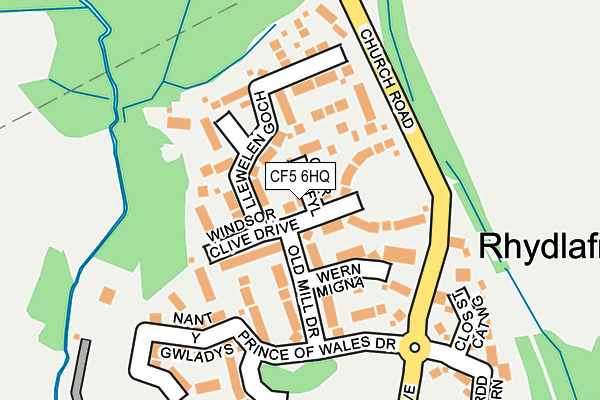 CF5 6HQ map - OS OpenMap – Local (Ordnance Survey)