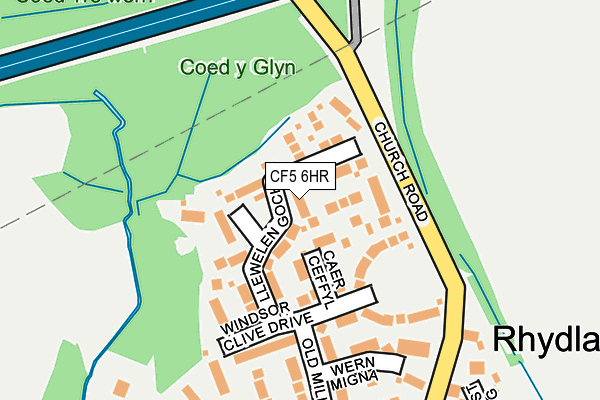 CF5 6HR map - OS OpenMap – Local (Ordnance Survey)