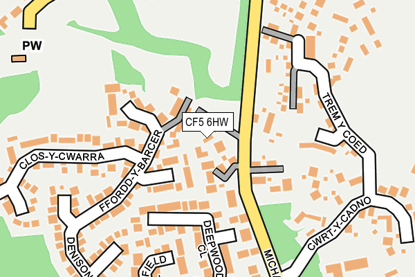 CF5 6HW map - OS OpenMap – Local (Ordnance Survey)