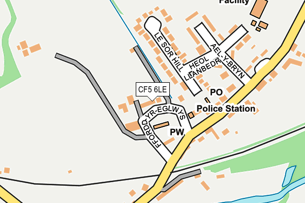 CF5 6LE map - OS OpenMap – Local (Ordnance Survey)