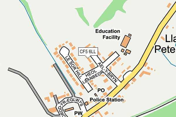 CF5 6LL map - OS OpenMap – Local (Ordnance Survey)