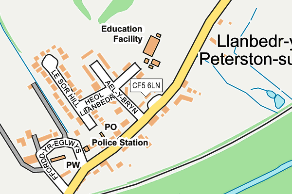 CF5 6LN map - OS OpenMap – Local (Ordnance Survey)