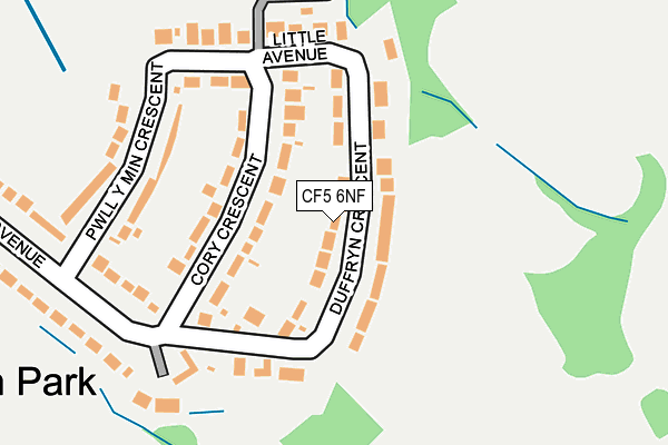 CF5 6NF map - OS OpenMap – Local (Ordnance Survey)