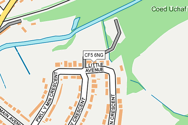 CF5 6NG map - OS OpenMap – Local (Ordnance Survey)