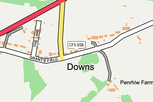 CF5 6SB map - OS OpenMap – Local (Ordnance Survey)