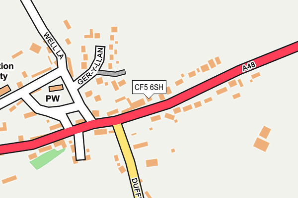 CF5 6SH map - OS OpenMap – Local (Ordnance Survey)