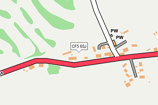 CF5 6SJ map - OS OpenMap – Local (Ordnance Survey)