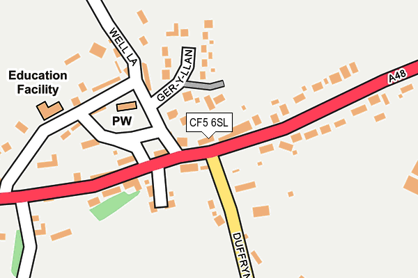 CF5 6SL map - OS OpenMap – Local (Ordnance Survey)